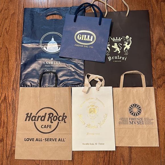 Bags Italy Paper Shopping Tote Bagsdifferent Sizes Poshmark